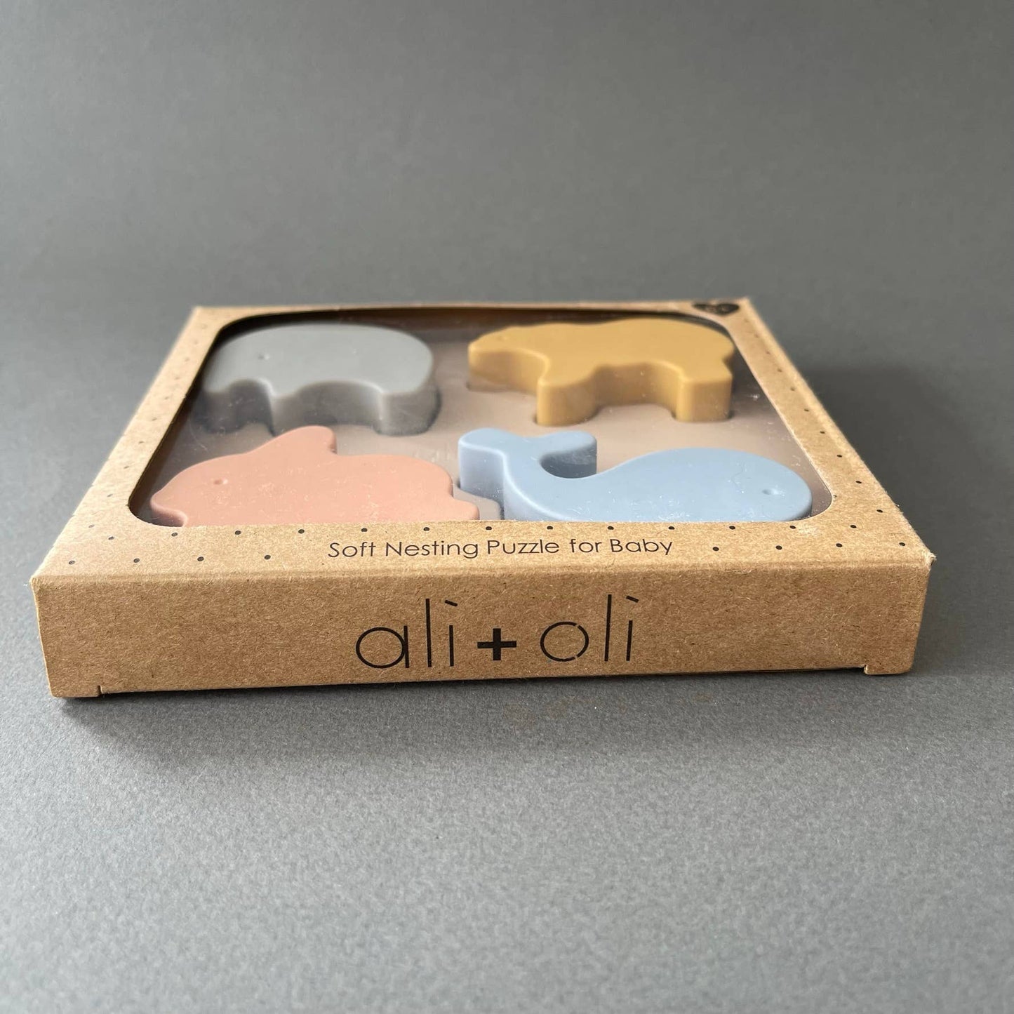Ali+Oli - Baby Soft Silicone Mini-Animal Puzzle (4pc) Toys for Toddler